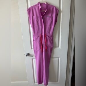 Figs Pink Cloud Rafaela Scrub Jumpsuit NWT